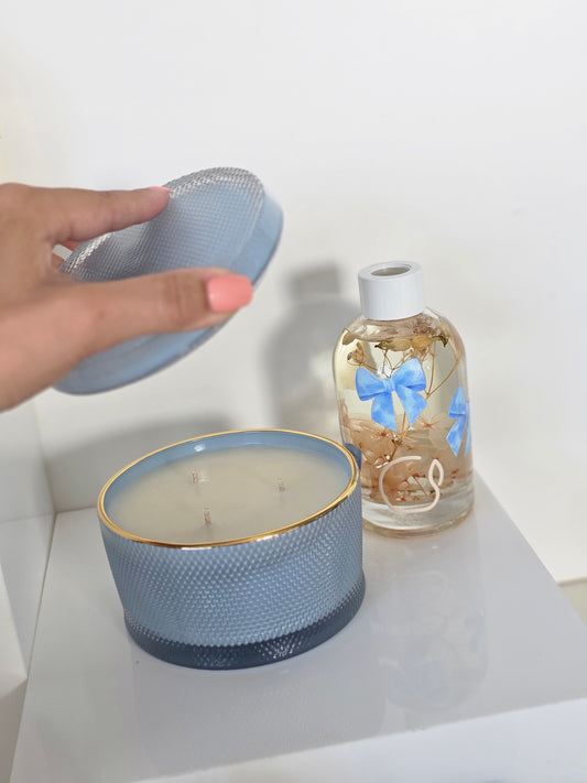 Gold Baby Blue Combo Set