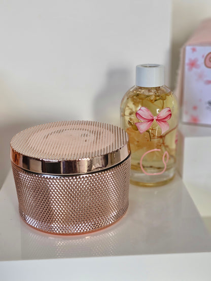 Rose Sparkle Candle Jar