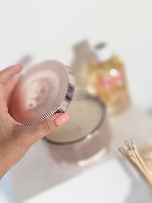 Rose Sparkle Candle Jar